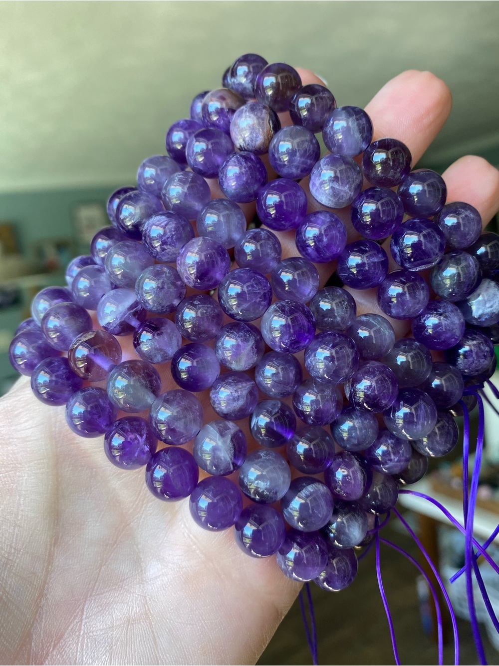 💜✨ Uruguay Amethyst Crystal Bracelets — 9–10mm ✨💜